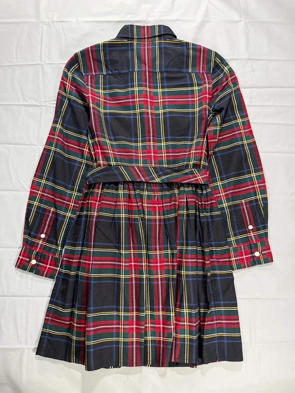 Girls Polo Ralph Lauren Tartan Plaid Belted Shirt Dress Size 10 NEW